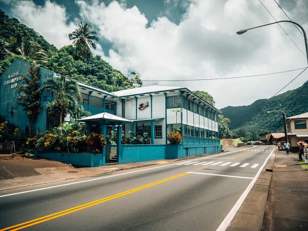 Street in the middle of Pago Pago pictured on a cloudy day for a piece titled Is Samoa Safe to Visit