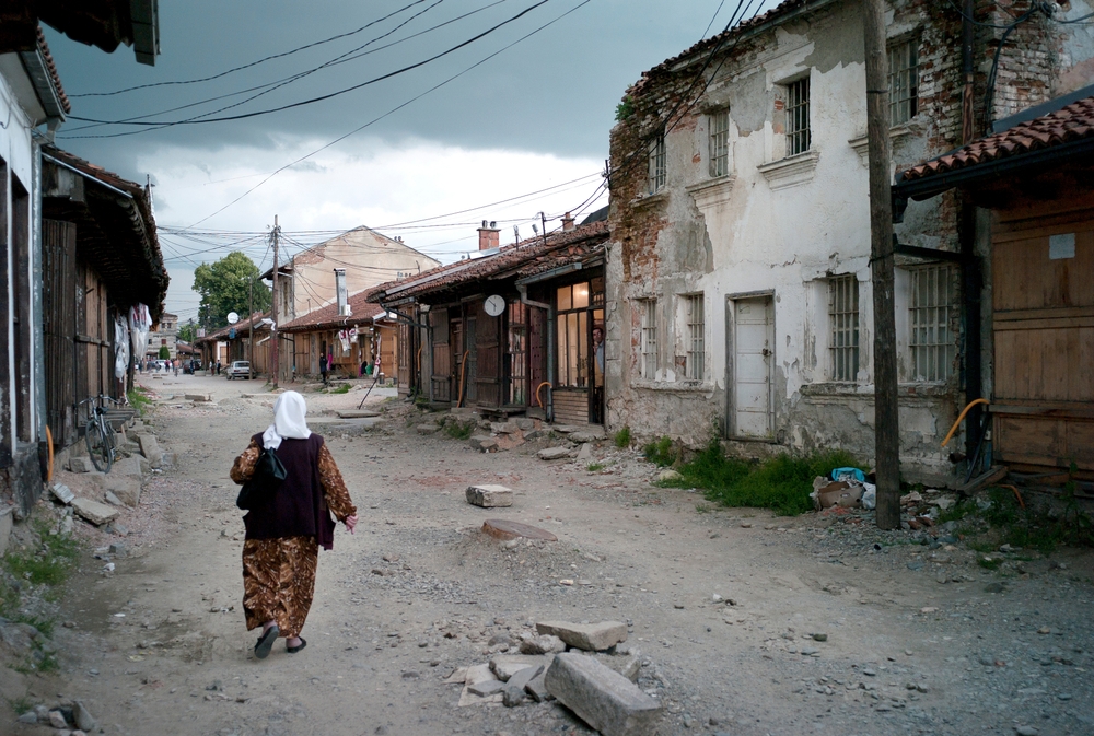 Slum in Pristina pictured for a guide to whether or not Kosovo is safe to visit with grey clouds overhead