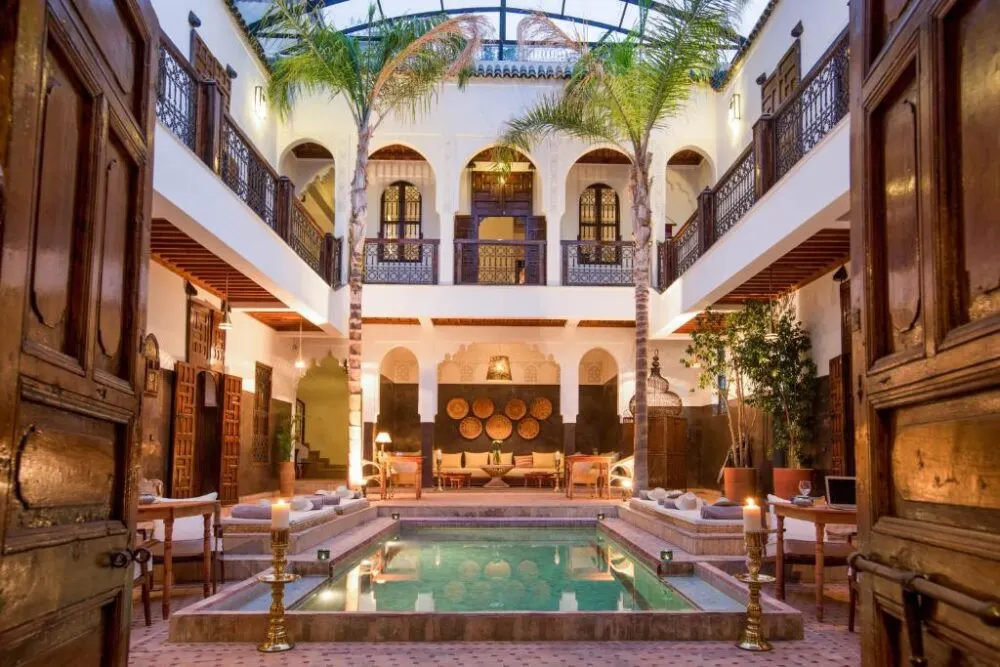 Opulent interior of the Riad Kasbah & Spa