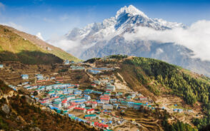 View of the Namche Bazar in the Khambu District for a piece titled Is Nepal Safe to Visit