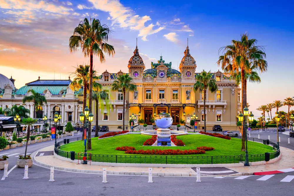 Casino Monte Carlo in Monaco pictured on a nice day during the best time to visit the Mediterranean