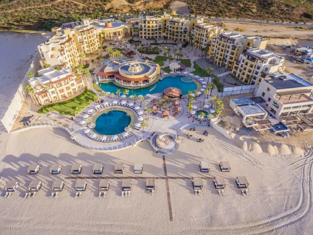 Aerial view of the Pueblo Bonito, one of the best all-inclusive family resorts in Mexico