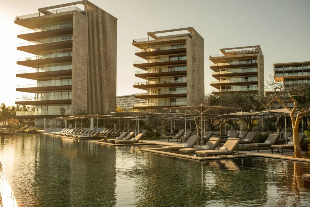 Photo of the exterior and pool of the Solaz, one of the best luxury resorts in Mexico