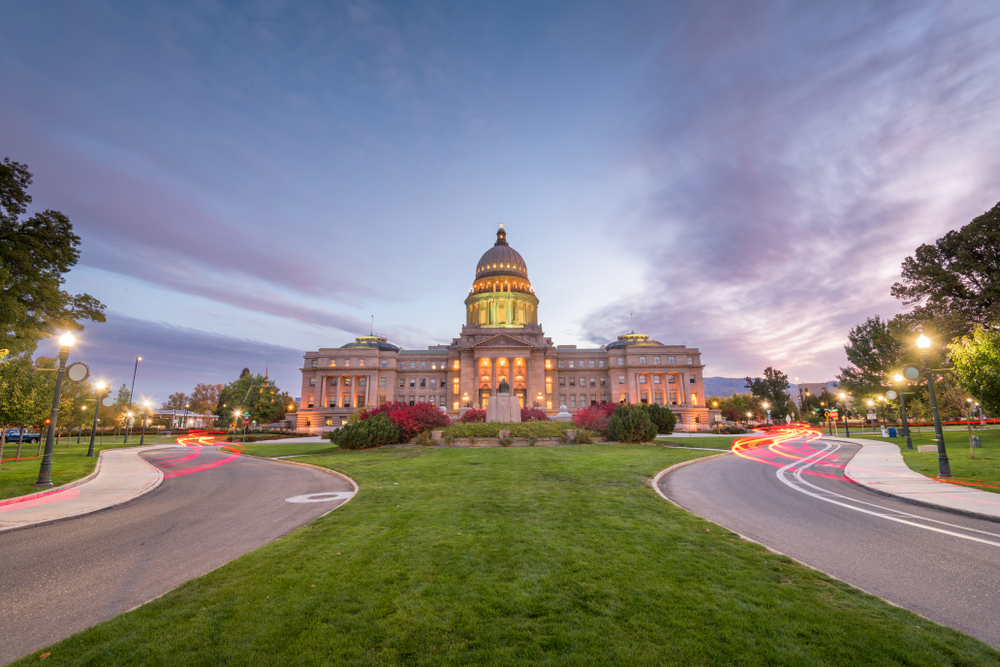 Photo of the Idaho State Capitol building in Boise during the city's best time to visit