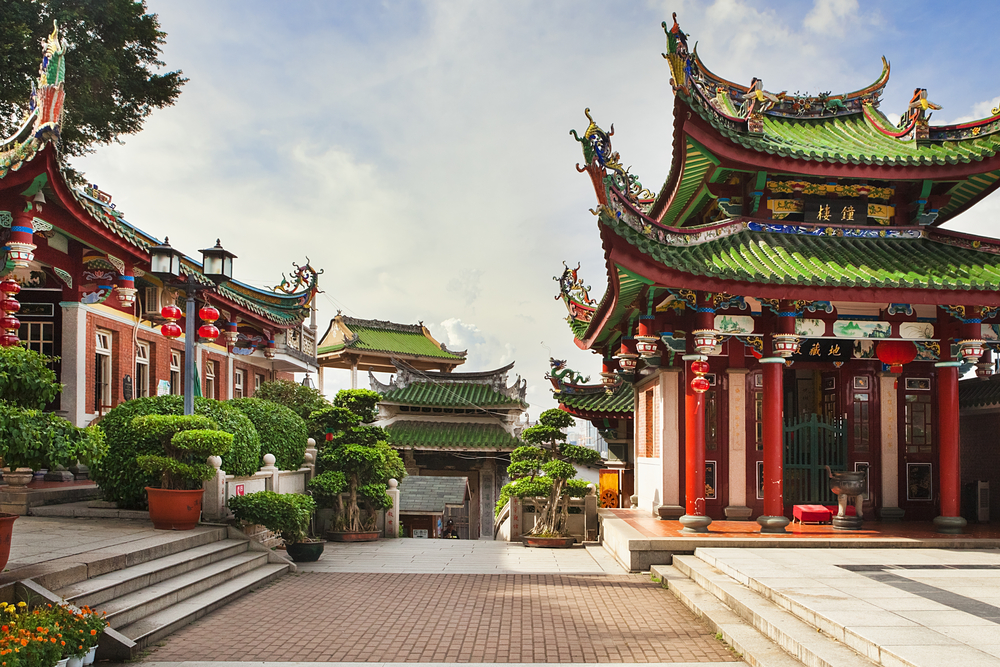 Xiamen Nanputuo temple on a sunny day without anyone around, featured as an image for a guide titled Trip to China Cost