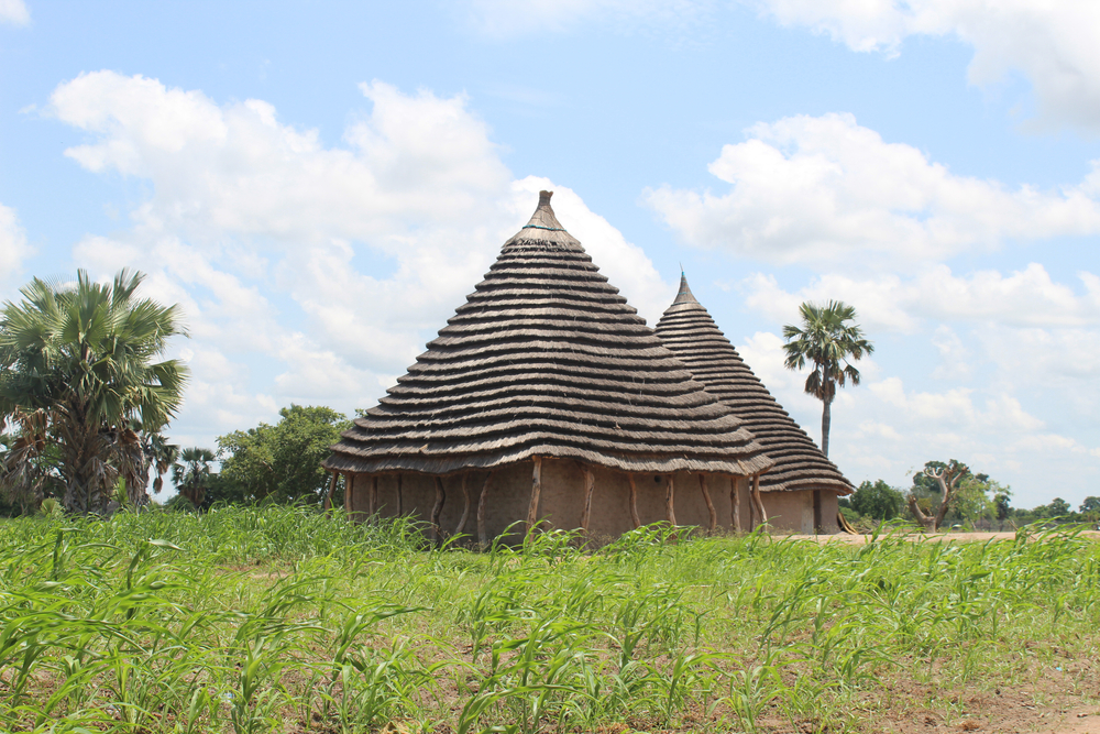 For a guide to the best and worst times to visit Sudan, a photo of a hut in a small village in the country