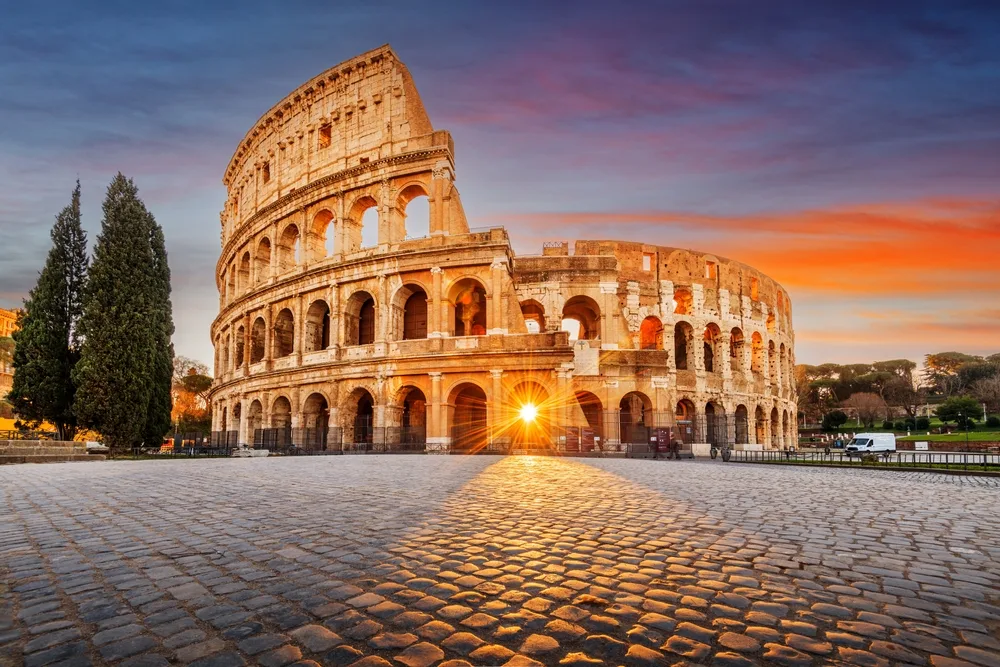 Photo of the Colosseum pictured for a guide titled Trip to Rome Cost