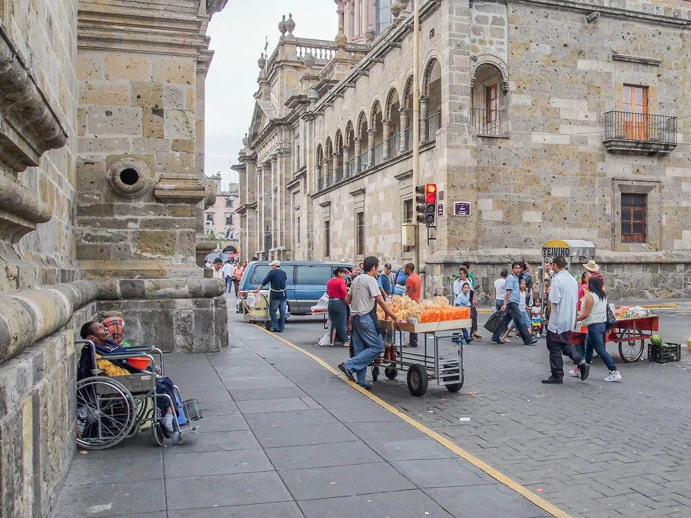 Image for a guide titled Where to Stay in Guadalajara pictured with Centro Historico in full view of the camera