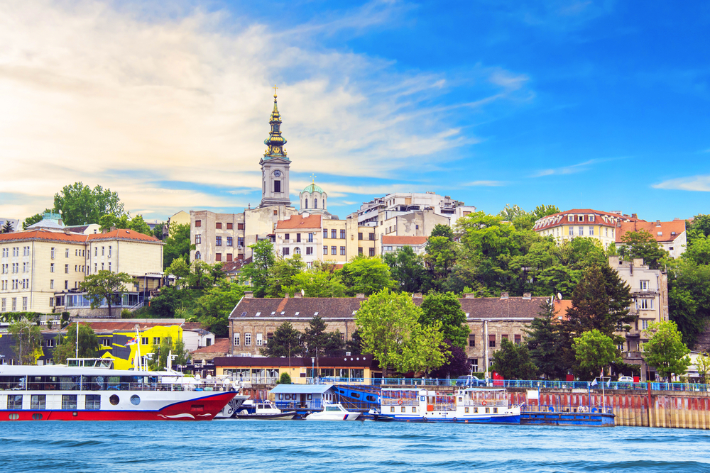 Historic Center of Belgrade, Serbia on the Sava River during a nice day in summer as #10 on the list of the cheapest places to travel to in Europe