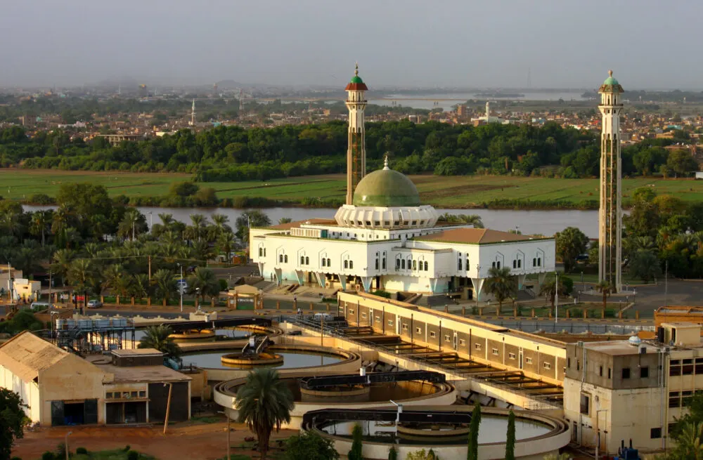 Al-Mogran Mosque in Khartoum, pictured during the best time to visit Sudan