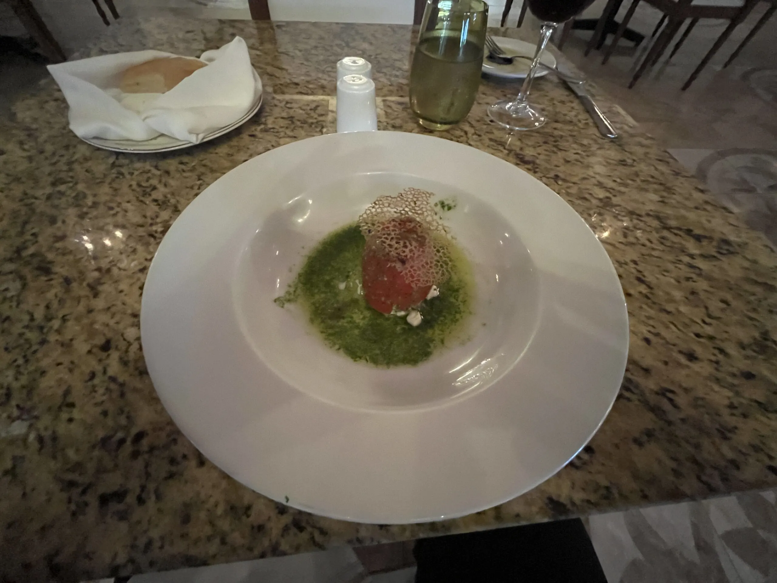 The shrimp ravioli at Sensira's Italian restaurant was delicious