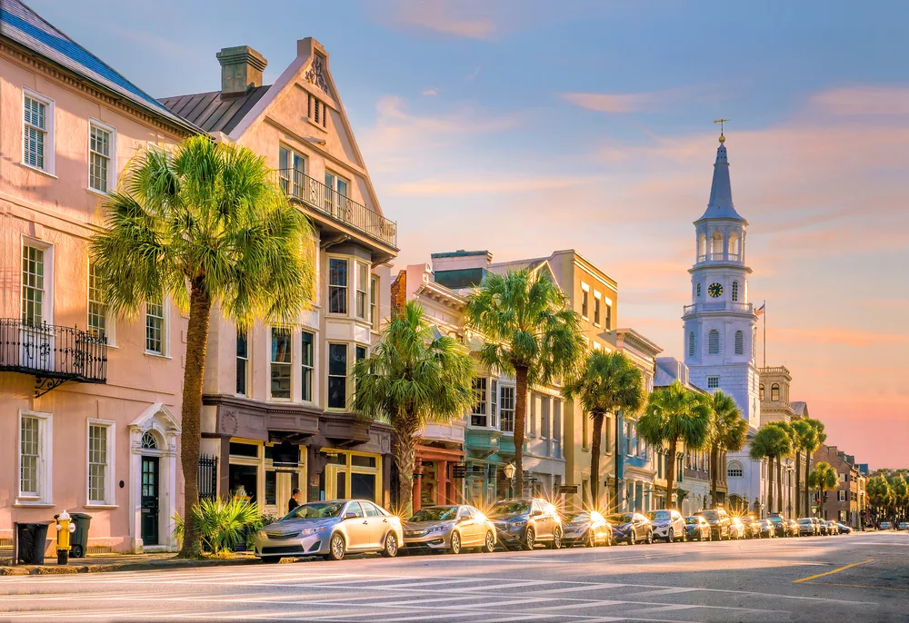 Historical downtown area in Charleston, SC, one of the best weekend trip in the US