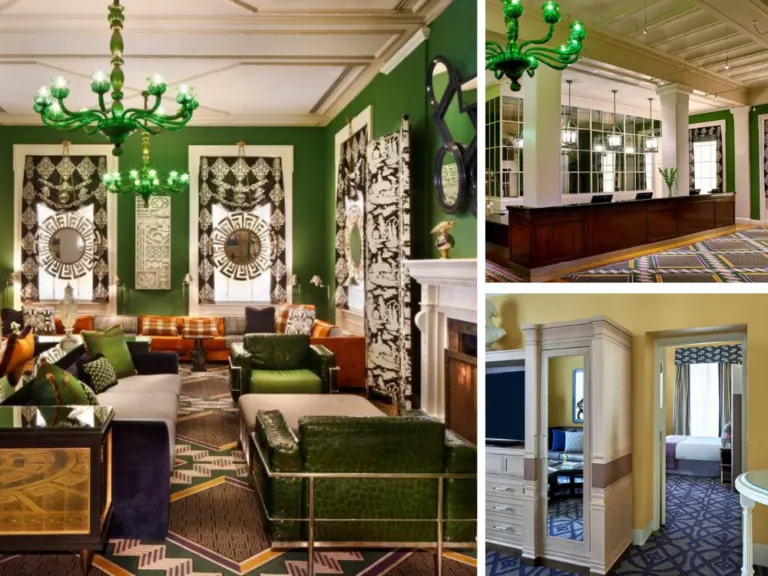 Photos of the Kimpton Hotel Monaco, one of our top picks for where to stay in Washington DC