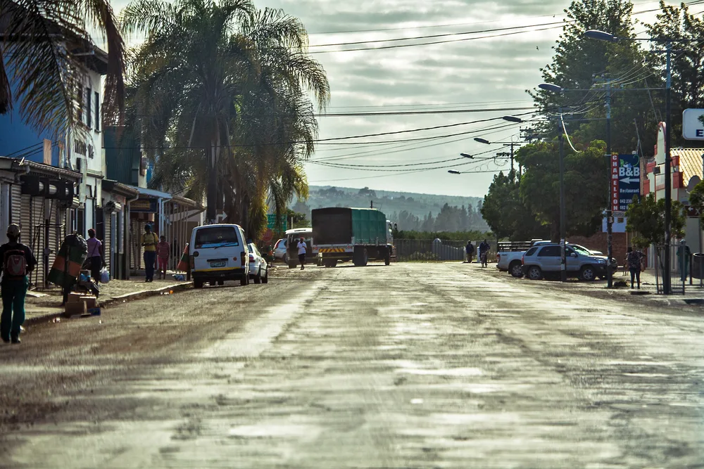 Photo of an empty street in Addo, South Africa pictured during the least busy time to visit Tanzania