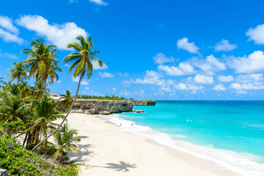 Gorgeous view of Bottom Bay in Barbados pictured under blue skies for a guide to whether or not it's safe to visit