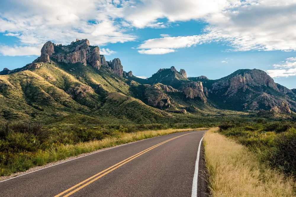 Photo of the Chisos mountains in Big Bend