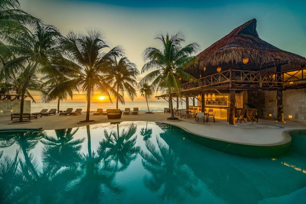 Main pool at Viceroy's Riviera Maya resort as part of a review of the resort