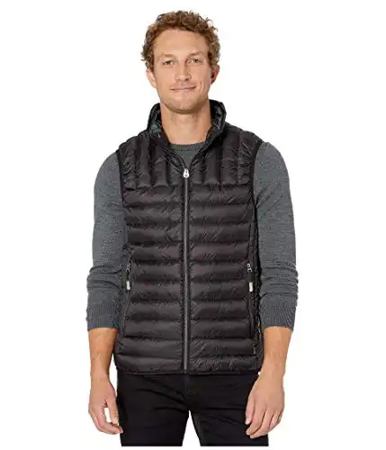 Tumi Men's Packable Puffer Vest, Black