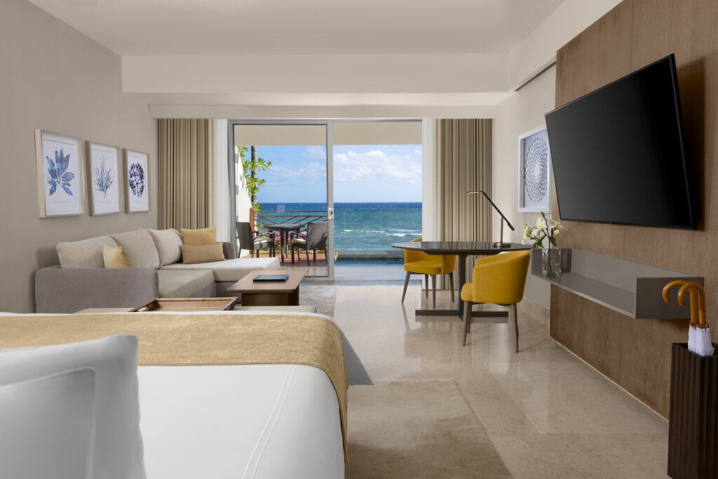 Suite living room at Grand Velas Riviera Maya, one of the best luxury resorts in the Cancun area