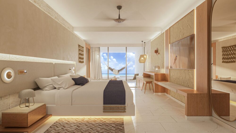 Room at Impression Isla Mujeres, one of the best luxury resorts in the cancun area