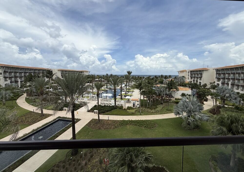 View from the fourth floor balcony of the Alcoba room at UNICO Riviera Maya