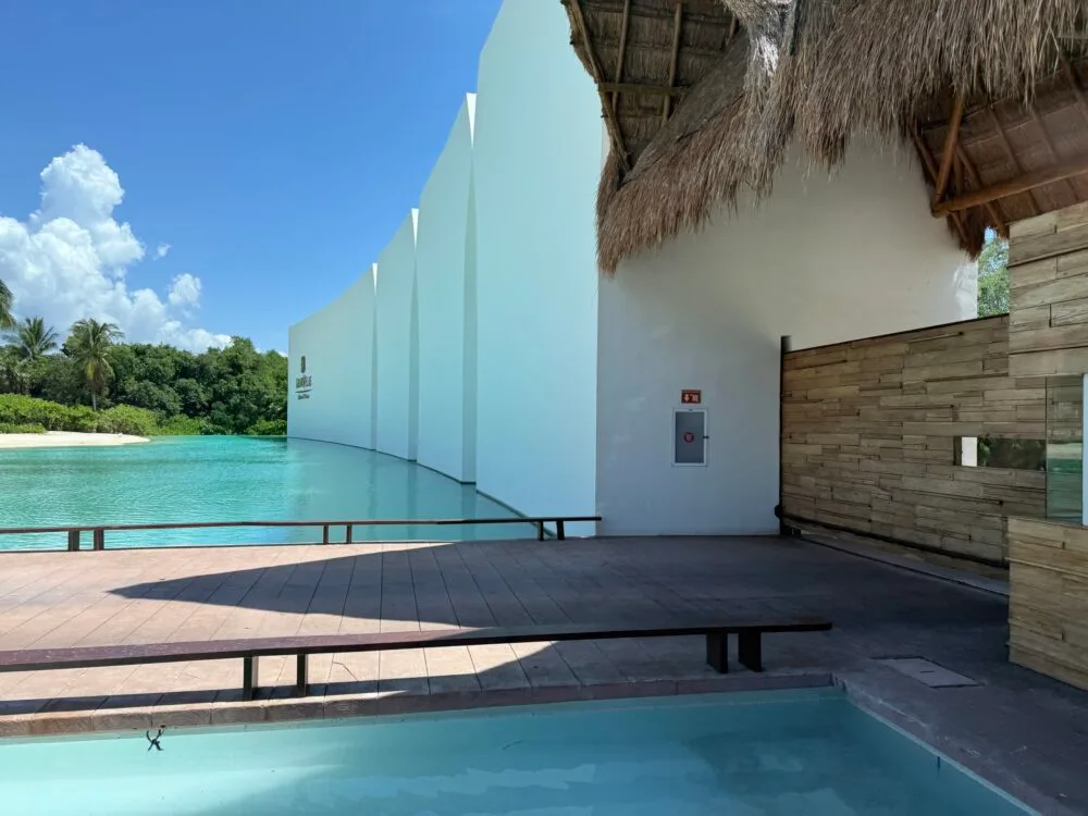 The gate and palatial entrance at Grand Velas Riveira Maya