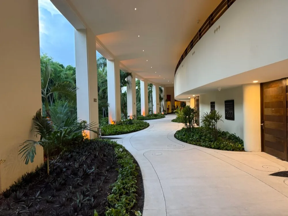 View of the walkway at Grand Velas Riviera Maya